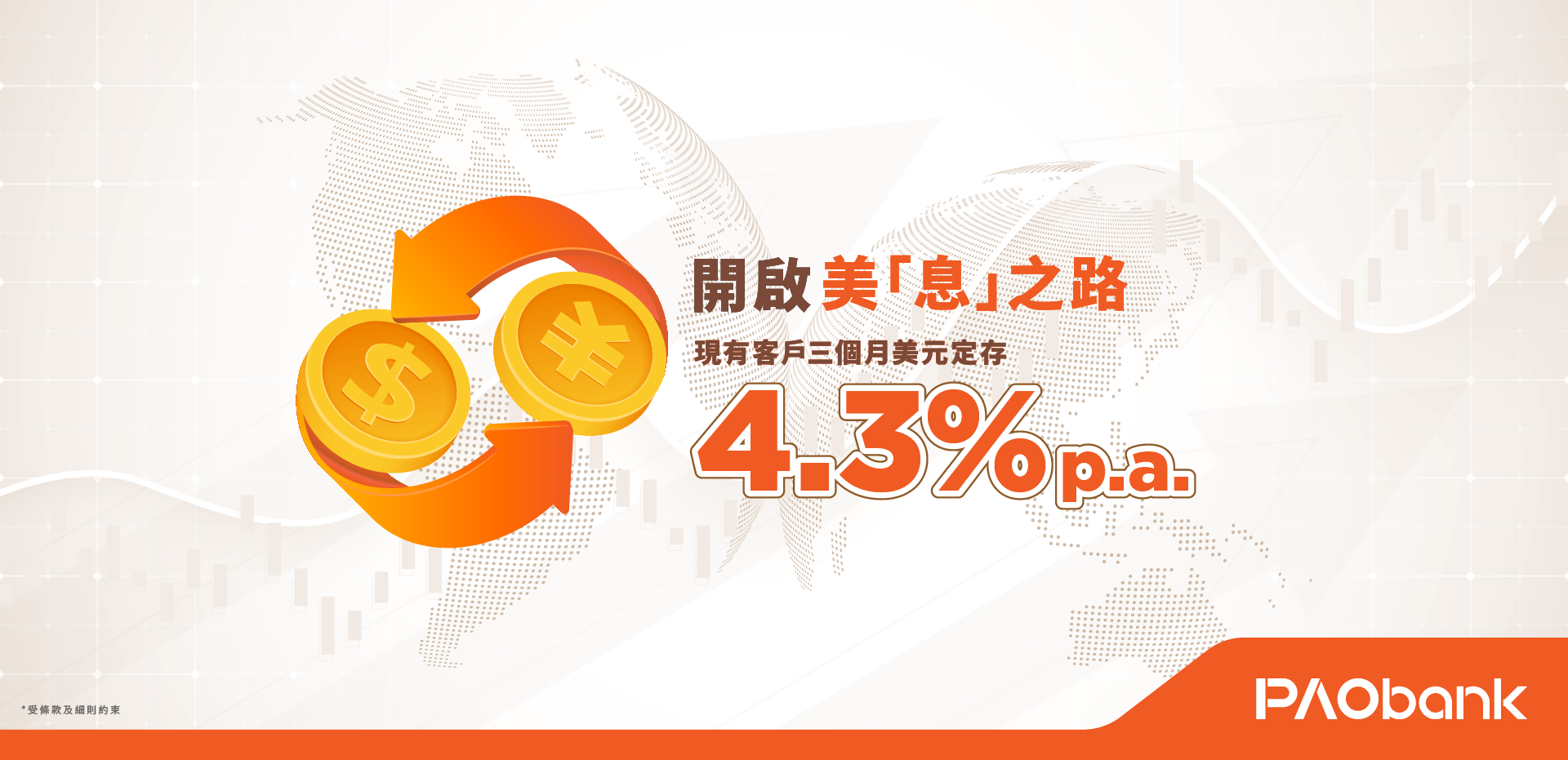 PAObank - 開啟美「息」之路  現有客戶美元定存優惠